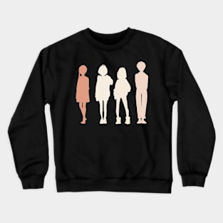 WEP1 Wonder Egg Priority Characters Ai, Rika, Momoe, and Neiru Crewneck Sweatshirt